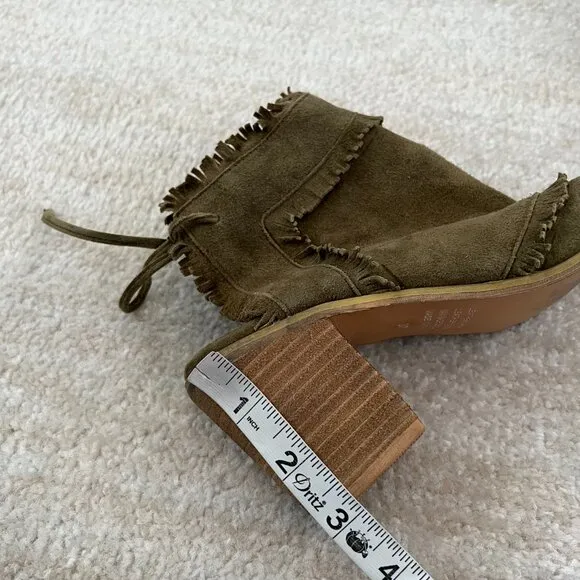 Anthropologie Silent D Gresham Fringe Heels Shoes US 6-6.5 / EU 37
