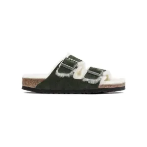 Anthropologie x Birkenstock Arizona Suede Shearling-Lined Sandals $160 Sz 38