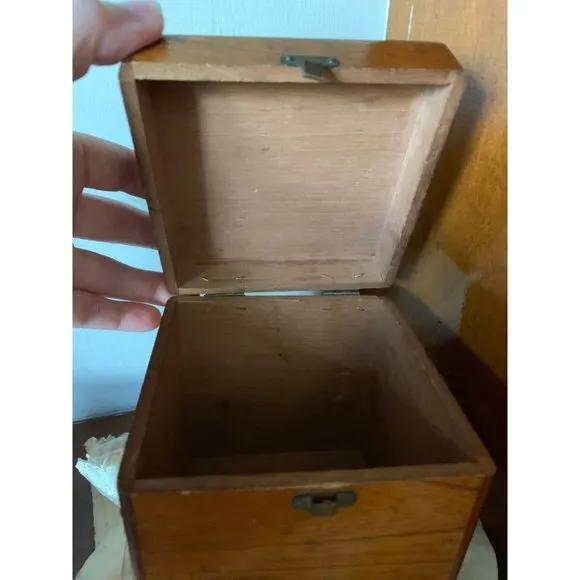 Antique Leather Baby Shoes in Wooden Box Little Daisy