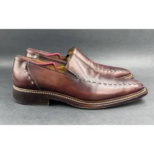 Antonio Maurizi Men's Loafer Slip-On Shoes Brown Leather Size 45 US 12