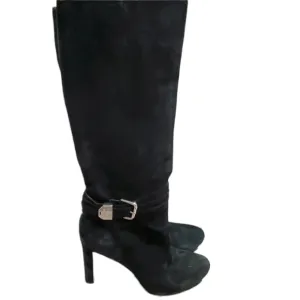 Antonio Melani leather tall heels boots shoes sz 7.5M pull on