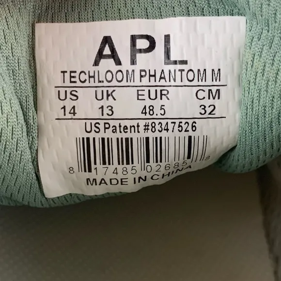 APL Athletic Propulsion Labs Men's Green Techloom Phantom Running Shoes Size 14