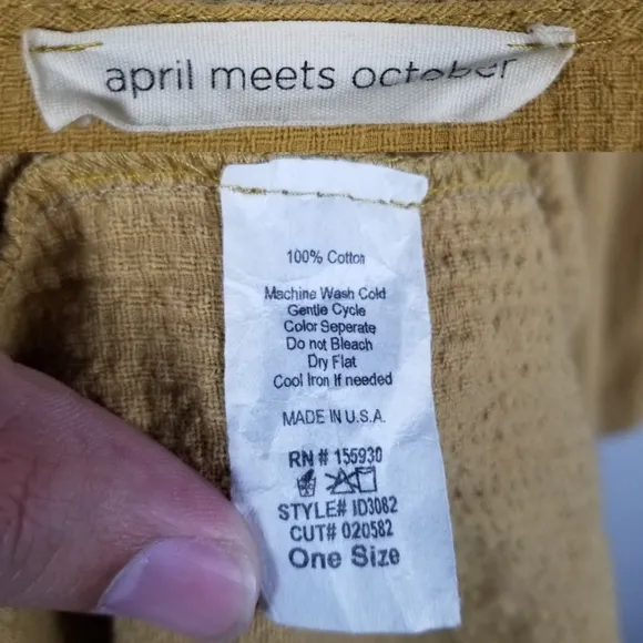 April Meets October April Oversized Minimalist Cotton Lagenlook Camel Dress OSFM
