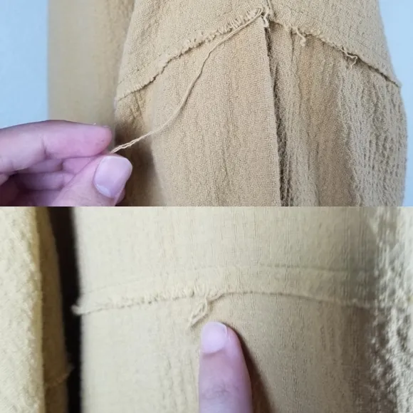 April Meets October April Oversized Minimalist Cotton Lagenlook Camel Dress OSFM