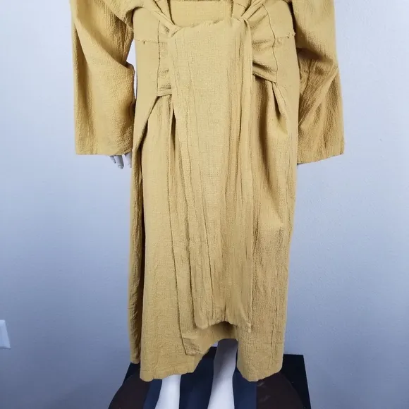 April Meets October April Oversized Minimalist Cotton Lagenlook Camel Dress OSFM