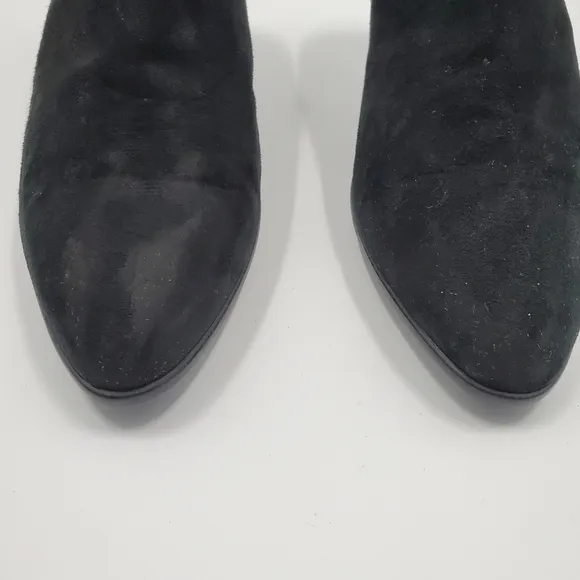 Aquatalia Black Suede Shooties Ankle Boots Zip