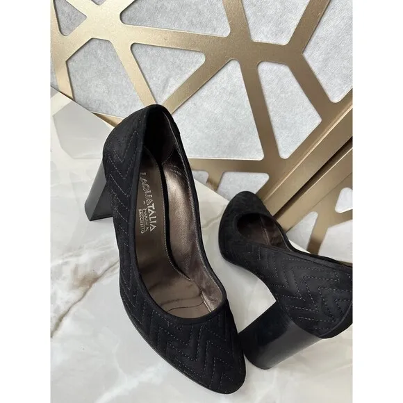 Aquatalia Marvin Italy womens shoes Pums Heels Suede Leather sz 8 Rts400$