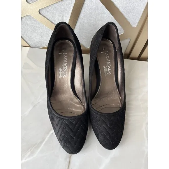 Aquatalia Marvin Italy womens shoes Pums Heels Suede Leather sz 8 Rts400$