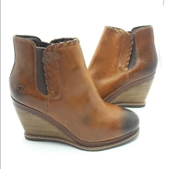 Arita belle wedge ankle booties boots