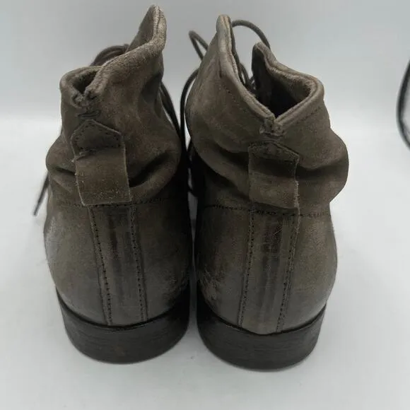 A.S. 98 AS98 CLASH 401201 Leather ANKLE BOOTS Gray Size 45 US 12