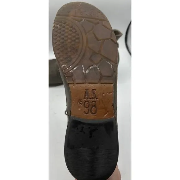 A.S. 98 AS98 CLASH 401201 Leather ANKLE BOOTS Gray Size 45 US 12
