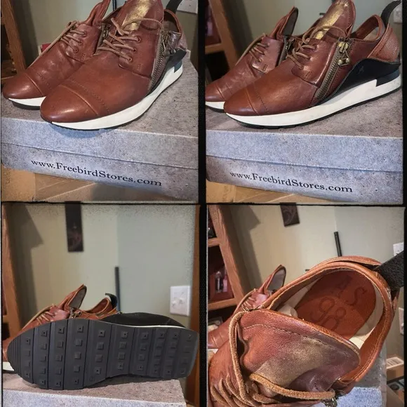 A.S 98 women's cognac Leather Shoes