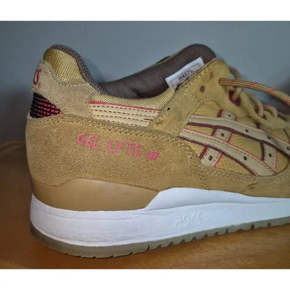 ASICS Gel Lyte 3 Honey Mustard H427 Athletic Shoes Men's 8.5 RARE HTF