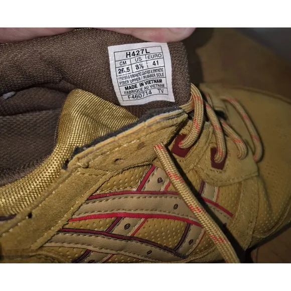 ASICS Gel Lyte 3 Honey Mustard H427 Athletic Shoes Men's 8.5 RARE HTF