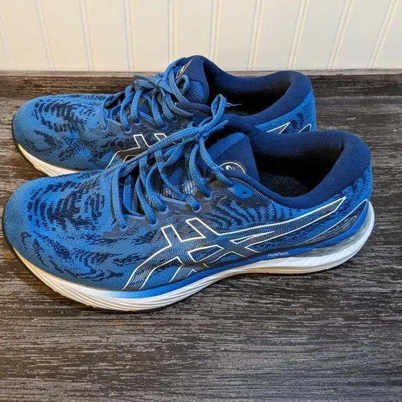 Asics Men's Cumulus 23 Running Shoes Blue/White Size  10.5