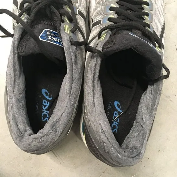 Asics Mens Gel Nimbus 22 size 14 Gray Running Shoes Sneakers Style 1011A680