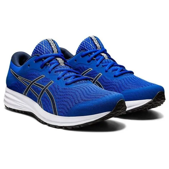 Asics Patriot 12 1011A823.400 Sneaker Men's 9 Blue Lace Up Running Shoes EEE3265