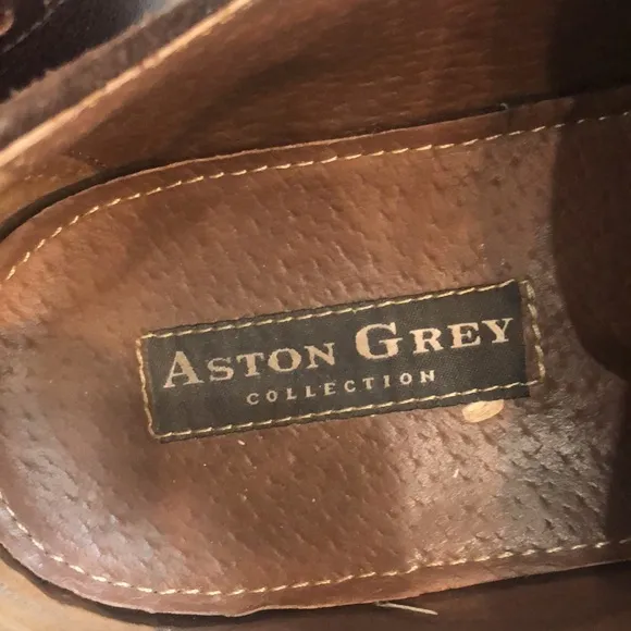 Aston Grey Collection Genuine Leather and Suede Oxford brown Men's Shoes size 12