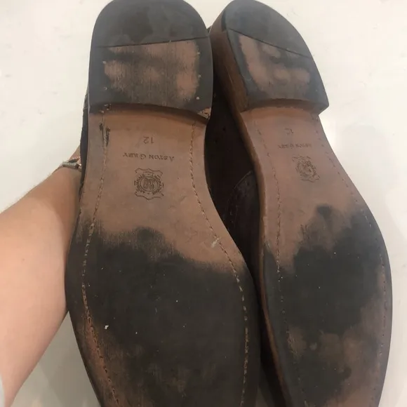 Aston Grey Collection Genuine Leather and Suede Oxford brown Men's Shoes size 12