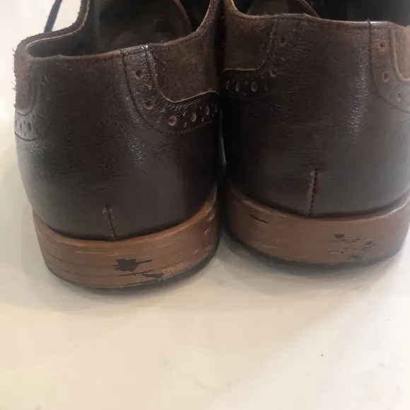 Aston Grey Collection Genuine Leather and Suede Oxford brown Men's Shoes size 12