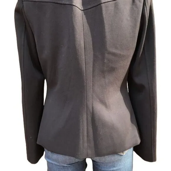 Atelier Pea Coat Double Breasted Black Womens Jacket NWT Size 8