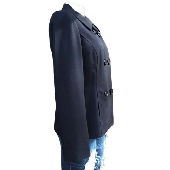 Atelier Pea Coat Double Breasted Black Womens Jacket NWT Size 8
