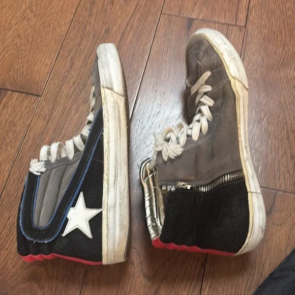 Authentic Golden Goose Gray High-Top Sneakers