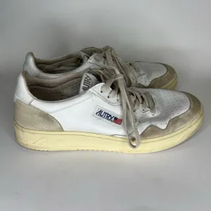 Autry Medalist White Gray Suede Leather Low Top Sneakers Mens EU 46 US 13 Shoes