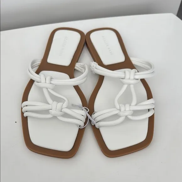 AZALEA Wang White Knotted Sandals