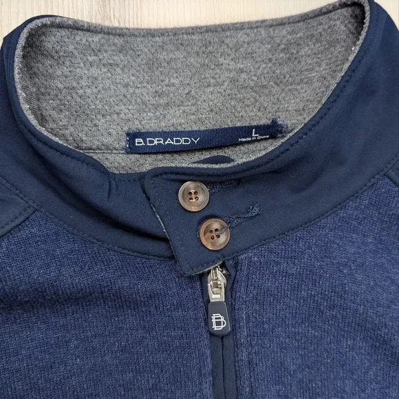 B. DRADDY Mens L Harry Jacket 1854 Invitational Full Zip Golf Stretch $260 MSRP