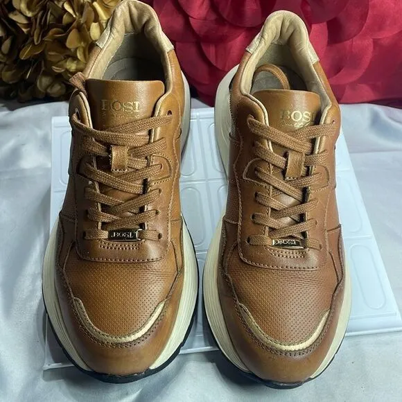 (B2) BOSI, women's leather tennis shoes, size 38/7 USA
