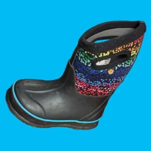 Baby Bogs Classic II Design A Boot Rainbow Dots Snow Boots Size 8