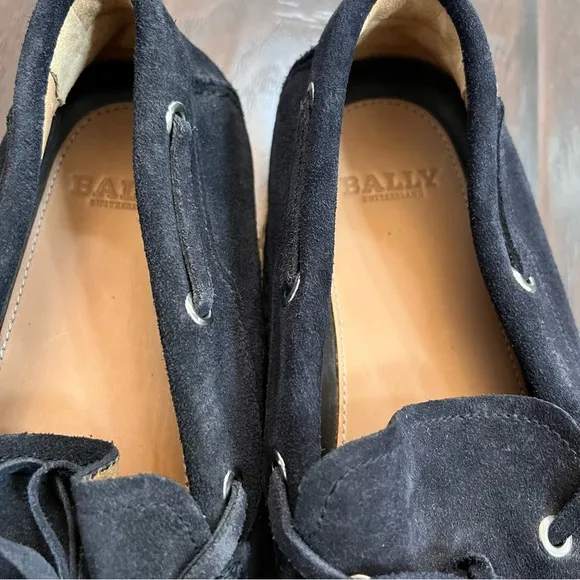 Bally Dramer leather upper driving moccasin loafer shoes size 8.5 width EEE n D