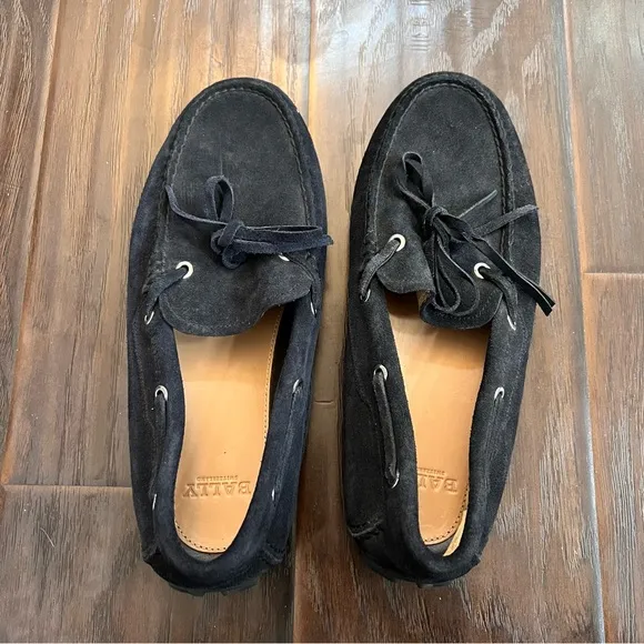 Bally Dramer leather upper driving moccasin loafer shoes size 8.5 width EEE n D
