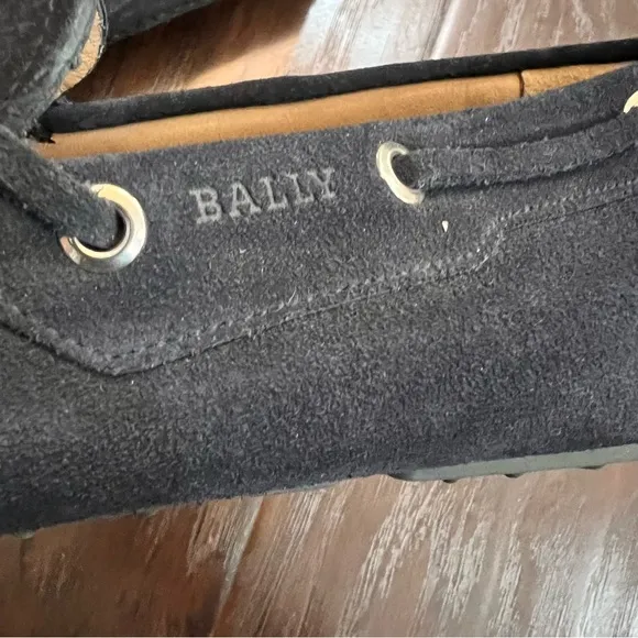 Bally Dramer leather upper driving moccasin loafer shoes size 8.5 width EEE n D