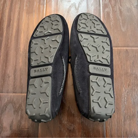 Bally Dramer leather upper driving moccasin loafer shoes size 8.5 width EEE n D