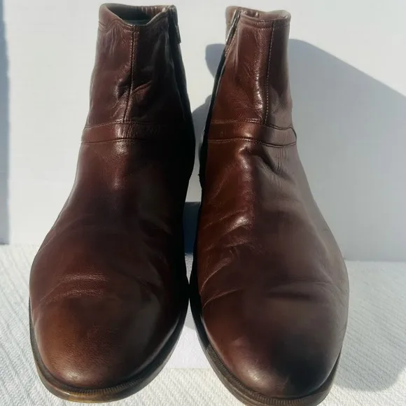 Bally Made in Italy Men's Brown Leather Ankle Boots
