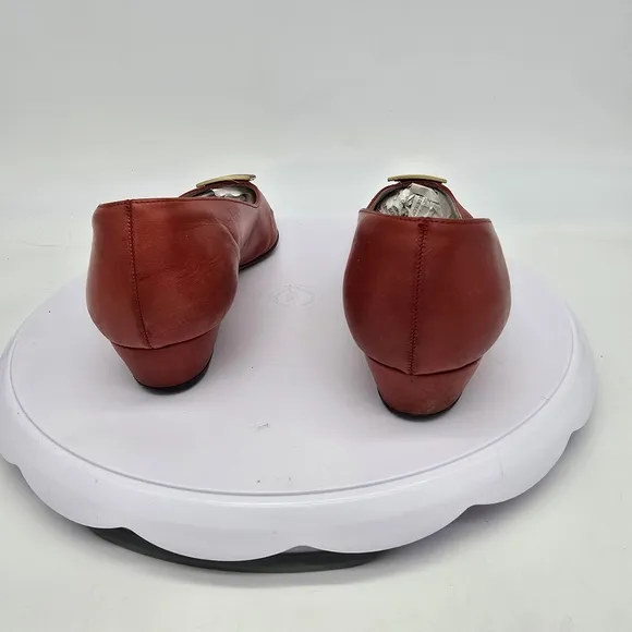 BALLY Of Switzerland Shoes Women's 6.5 Heels Red Leather Vintage