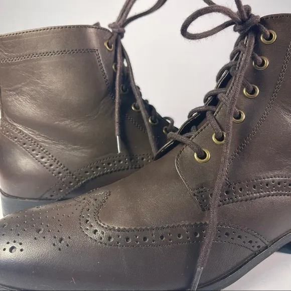 banana republic Leather  Oxford lace up ankle boots