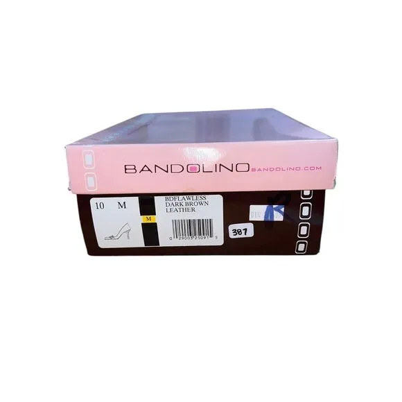 Bandolino Flawless Dark Brown Leather Square Toe Women’s Size 10 NEW WITH BOX