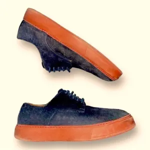 Barney’s New York Men’s Suede Leather Platform Derby’s Shoes Size 10