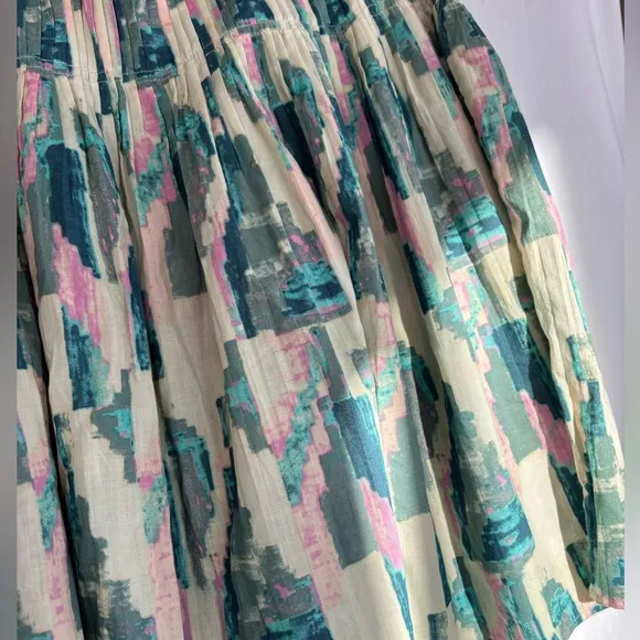 Beautiful Ba&amp;Sh Tigui Skirt Turquoise Blue Pink Sz M Retail $245