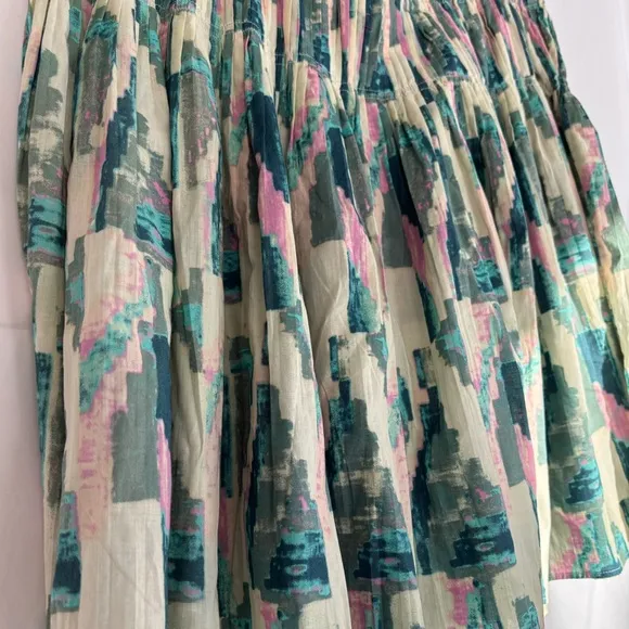 Beautiful Ba&amp;Sh Tigui Skirt Turquoise Blue Pink Sz M Retail $245