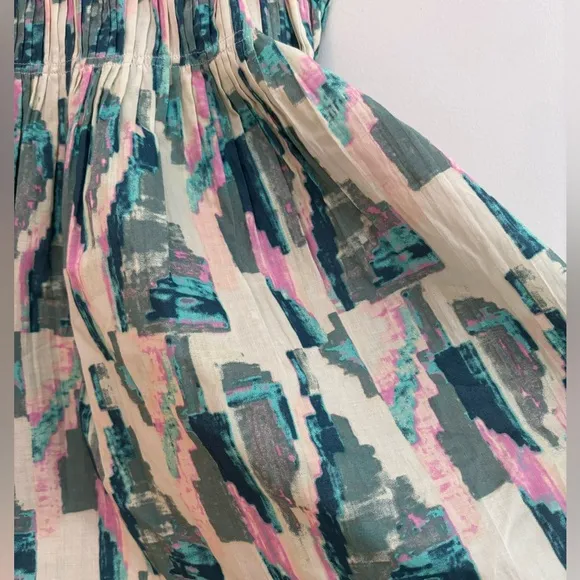 Beautiful Ba&amp;Sh Tigui Skirt Turquoise Blue Pink Sz M Retail $245