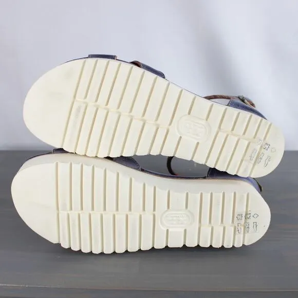 Bed Stu Carroll Platform Leather Sandals Women Size 7 Purple Ankle Strap NEW