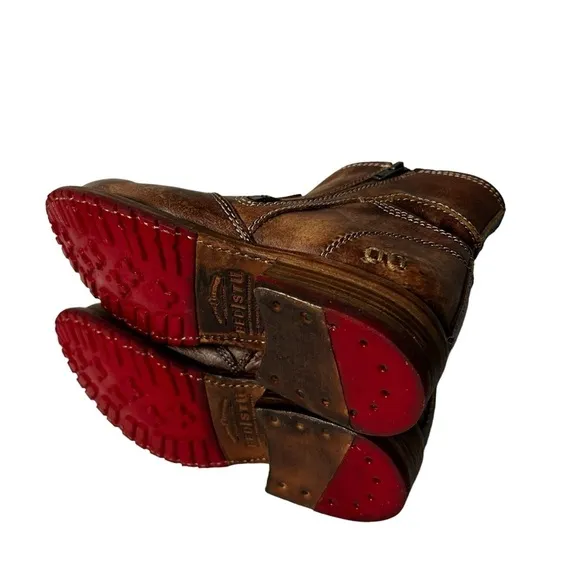 Bed Stu Eiffel Teak Driftwood Boots Ankle booties size 6.5