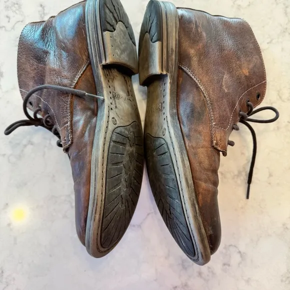 Bed Stu Hoover Distressed Chukka Brown Leather Casual Lace Up Boots. Size 10