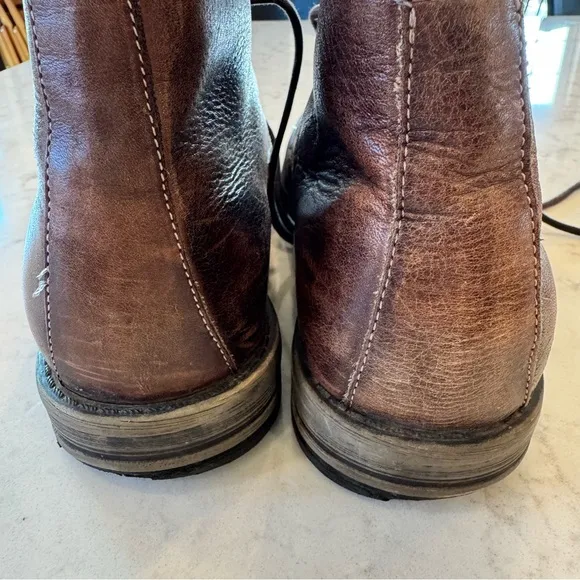 Bed Stu Hoover Distressed Chukka Brown Leather Casual Lace Up Boots. Size 10