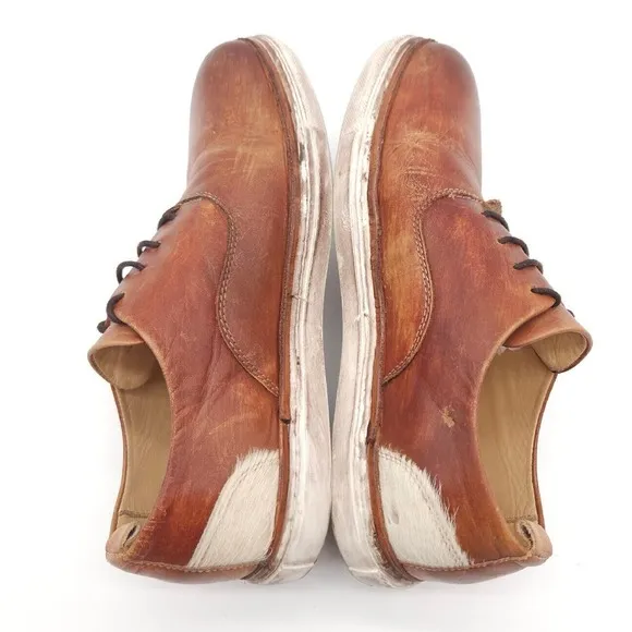 Bed Stu Mens 8.5 Holmes Brown Leather Lace Up Shoes Oxford Bench Made Distressed