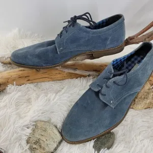 Ben Sherman blue suede Oxford shoes